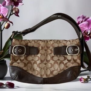 Coach logo Brown Shoulder Bag
